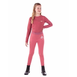 QHP Junior ridetights JAZZ / Dessert Rose - Modelfoto